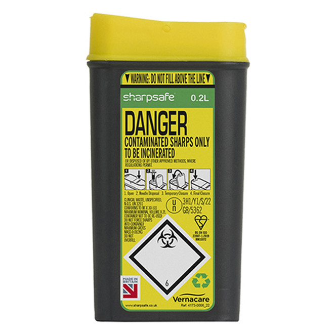 Sharp Safe Sharps Bin 0.2ltr CM0641