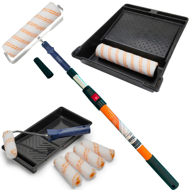 Hamilton Hamilton For The Trade Florida 12" & 4” Emulsion Roller Kit With Extension Pole (12 Piece)