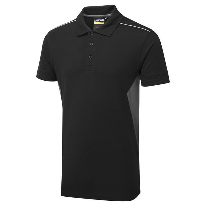 Supertouch System Eco Work Black/Grey Men’s Polo Shirt SYS605-BGS-6XL