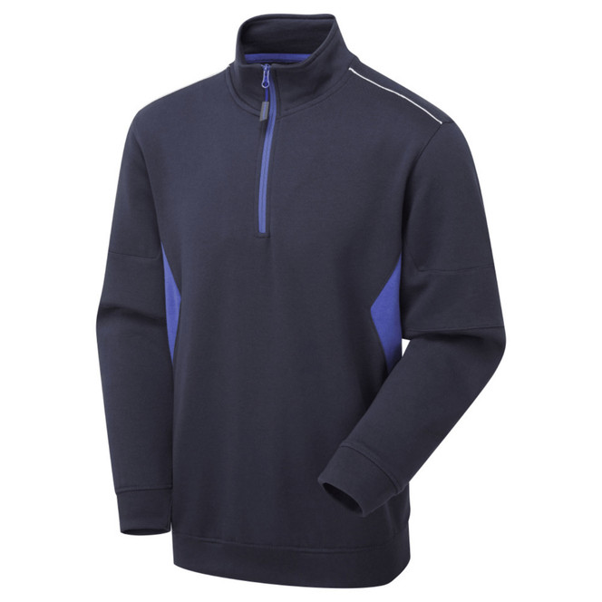 Supertouch System Eco Men’s Quarter Zip Sweatshirt Navy/Royal Blue SYS709