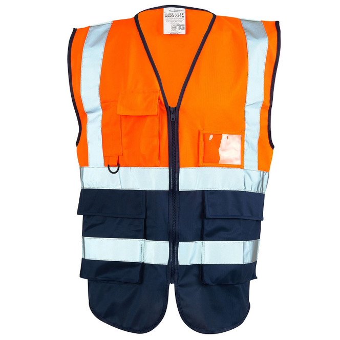 Supertouch Hi-Vis 2 Tone Executive Vest Orange