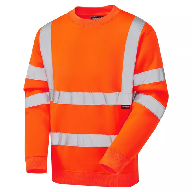 Supertouch Hi Vis Crew Neck Sweatshirt Orange 56881-7