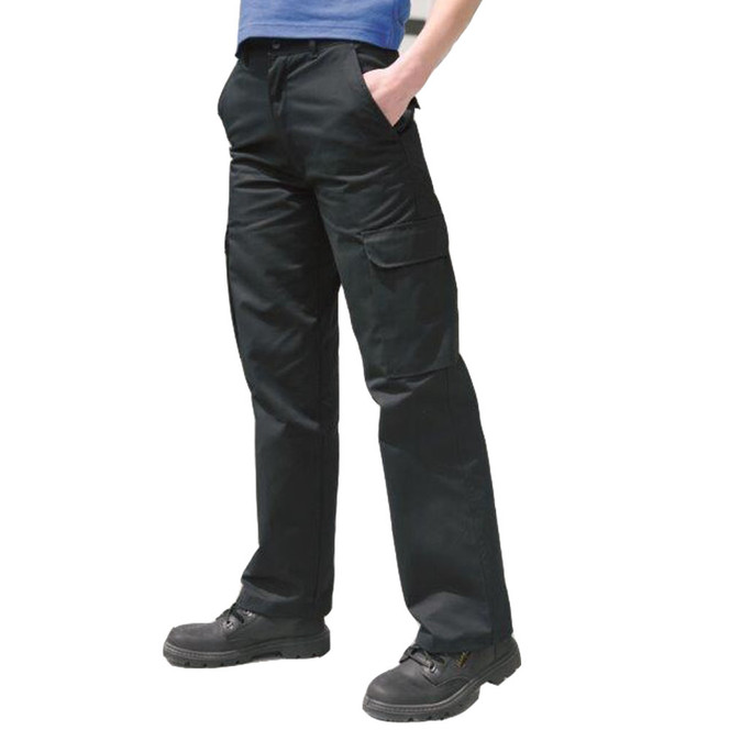 TR328 Warrior Ladies Cargo Work Trousers Black
