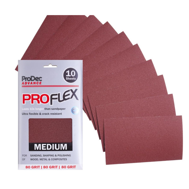 ProDec Advance ProFlex 10pk Sheets 80 Grit Medium Grade