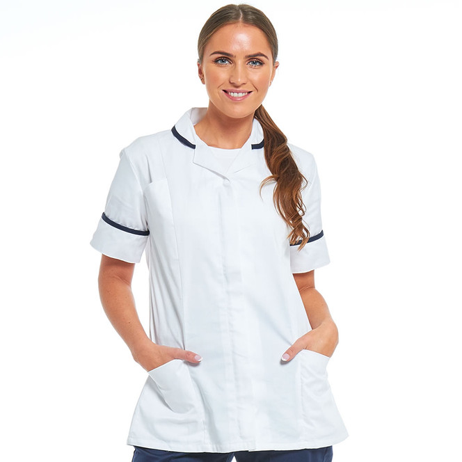 Ladies Health Care Tunic Shirt White