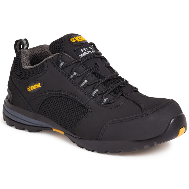 Apache Nubuck/Mesh Safety Trainer Black Apache Nubuck/Mesh Safety Trainer Black