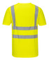 Portwest Hi-Vis Cotton Comfort Mesh Insert T-Shirt S179 Yellow