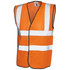 50 x Uneek Hi-Viz Vest Sleeveless Safety Waist Coat