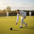 Lawn Bowls Logo Bowling Polo Shirt White
