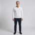 Bowling V Neck Knitted Jumper White