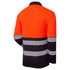 Supertouch Essentials Hi-Vis Eco Orange/Navy CoolAir Long Sleeve Polo ESS600 ONS-6XL