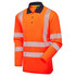 Supertouch Essentials Hi-Vis Eco CoolMax Orange Long Sleeve Polo SHV-30581-9