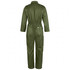 Womens Stud Front Polycotton Boilersuit Olive Green