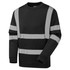 Supertouch Hi Vis Crew Neck Sweatshirt Black 39571-7