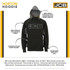D-WJ JCB Horton Heavyweight Hoody Black