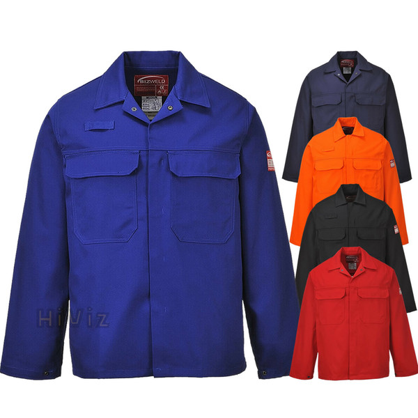 Portwest Bizweld BIZ2 Schweißjacke – Flammfest, Verstellbare Manschetten, Größen S-4XL