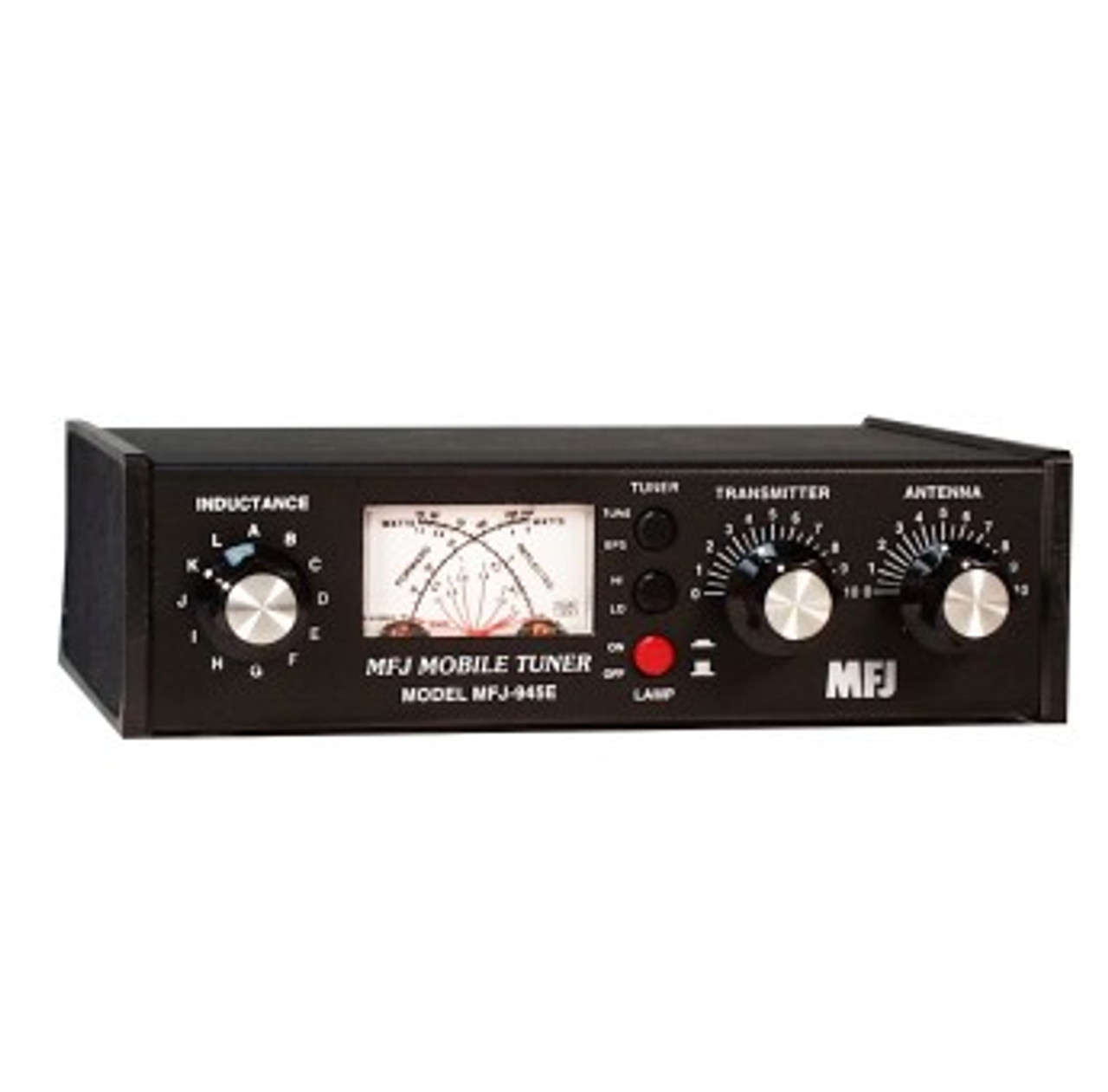 MFJ-945E Antenna Tuner, Mobile, Manual, 300 watts, 160-6 meters, Switched,  2 Capacitors, Tuner Bypass Switch