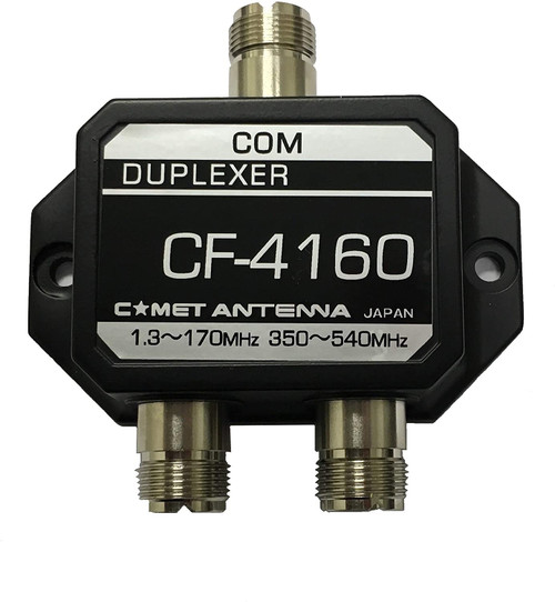 Comet CF-4160J - Duplexer, 1.3-170 MHz Low Pass, 350-540 MHz High Pass, 60 dB Isolation