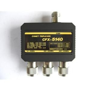Comet CFX-5140 - Triplexer, 1.3-90 MHz Low Pass, 130-200 MHz Mid Pass, 380-500 MHz High Pass, 55 dB Isolation