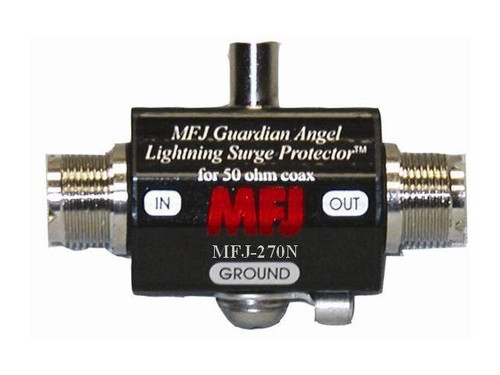 MFJ-270N Lighting Protector, DC-1GHz, N Female Connectors, 400W