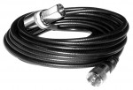 Opek AM-207D - Coax Cable Assembly, 3/8X24 Stud, Right Angle, 17ft Long, fits 5/8" Hole