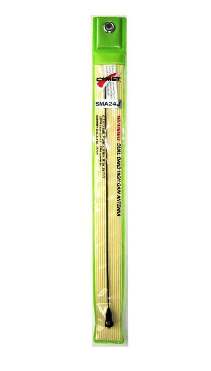 Comet SMA-24J - Antenna, HT, Scanner, Flexible, SMA Female, Dual-Band, 2m, 70cm, 15.25 in. Height Comet SMA-24J - Antenna, HT, Scanner, Flexible, SMA Female, Dual-Band, 2m, 70cm, 15.25 in. Height