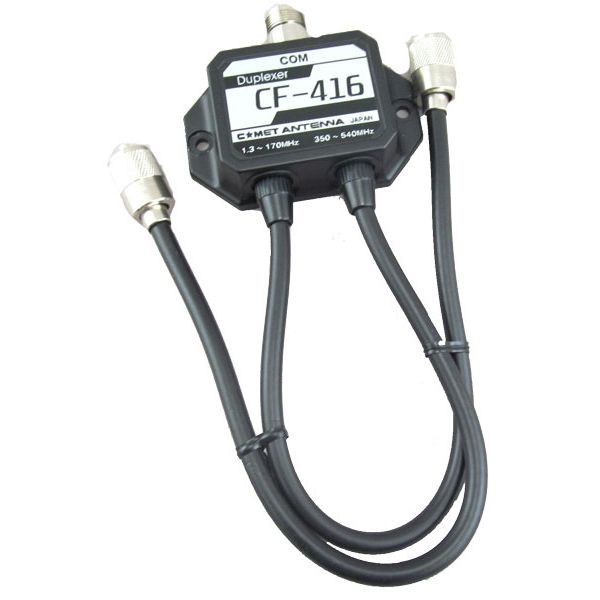 Comet CF-416A - Duplexer, 1.3-170 MHz Low Pass, 350-540 MHz High Pass, 60 dB Isolation