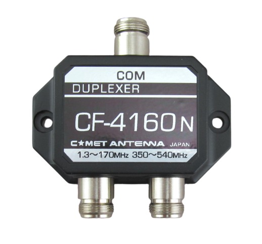 Comet CF-4160N - Duplexer, 1.3-170 MHz Low Pass, 350-540 MHz High Pass, 60 dB Isolation