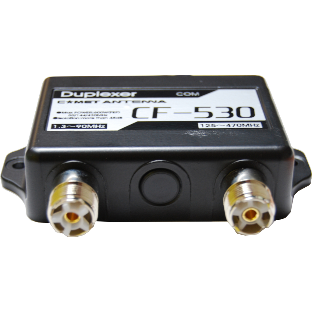 Comet CF-530C - Duplexer, 1.3-90 MHz Low Pass, 125-470 MHz High Pass, 45 dB Isolation