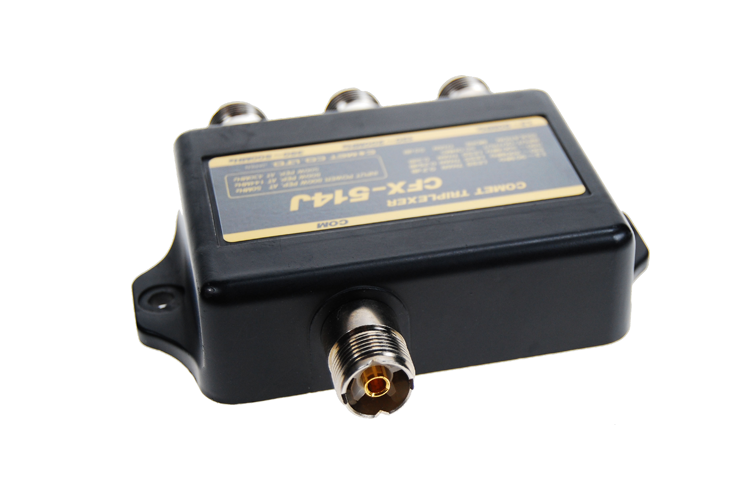 Comet CFX-514J - Triplexer, 1.3-90 MHz Low Pass, 130-200 MHz Mid Pass, 380-500 MHz High Pass, 55 dB Isolation