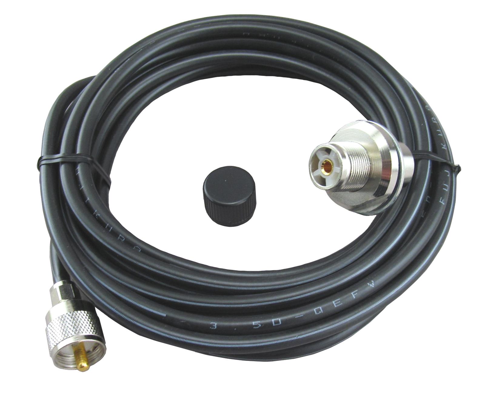 Comet 3D5MB - Cable Assembly, Mobile, Lip or Hole, UHF Mount, 16.5 ft. Cable w/UHF Male, PL-259 Connector