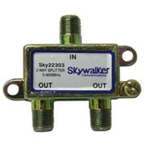 Skywalker SKY22303 - 2 Way, F Type Coax Signal Splitter for TV, 5-900 MHz