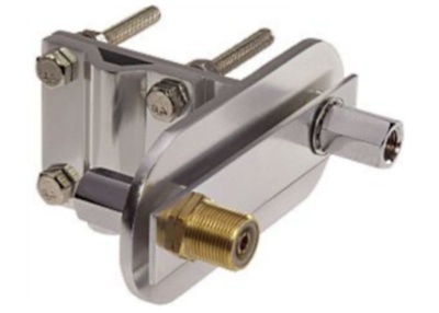 MFJ-347 - Mini Dipole, Mast Mount, 3/8-24 Thread Mounts, Use Mobile Whips, SO-239 Feedpoint Connector
