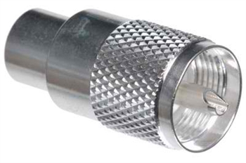 Coaxial Connector, PL-259, UHF Male, Silver Teflon, Solder Type, 1 each