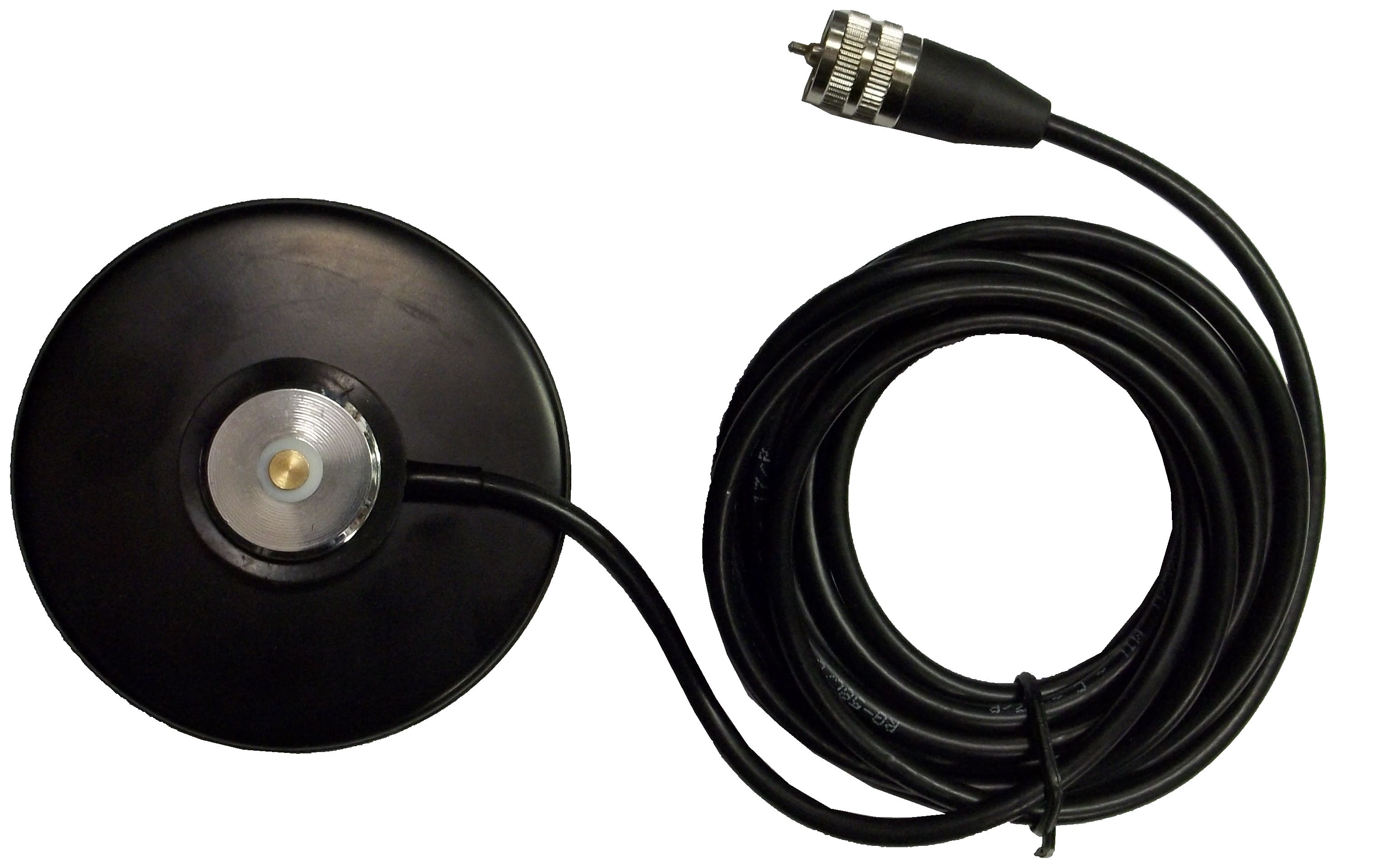 Jetstream JTM8NMO - Antenna Mount, Mobile, 3.5 in Magnet, NMO, 12 ft coax w/PL-259 for antennas 40 in or less
