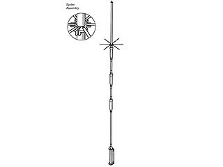 Hustler 4-BTV - Antenna, Vertical, HF, 4-Band, 40, 20, 15, 10 meters, 1,500 W, 21.5 ft. tall Hustler 4-BTV - Antenna, Vertical, HF, 4-Band, 40, 20, 15, 10 meters, 1,500 W, 21.5 ft. tall