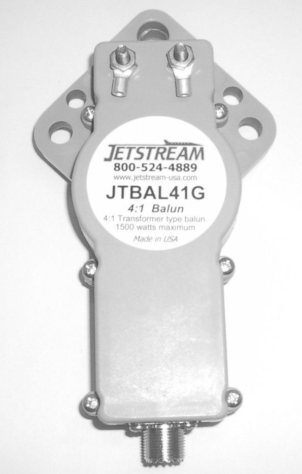 Jetstream JTBAL41G - 4:1 Transformer Type Balun 3.5-30 MHz, Gray