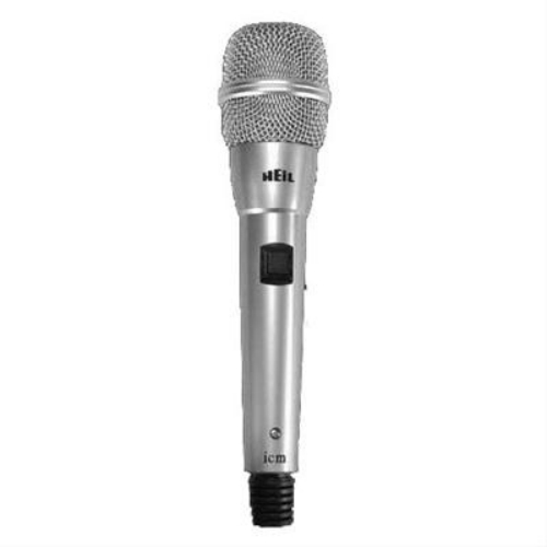 Heil Sound ICM Microphone, Standard Type, Silver Body, Silver Screen, Single Element, Electret, w/ cable and 8-pin Round for ICOM Xcvr Only
