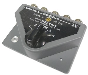 Alpha Delta 4B Coax Switch, 4-port, Rated Through 500 MHz, UHF Female Alpha Delta 4B Coax Switch, 4-port, Rated Through 500 MHz, UHF Female