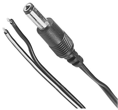 Calrad 55-837 - 1.7mm Coax Plug to Stripped and Tinned Leads 6ft Long.