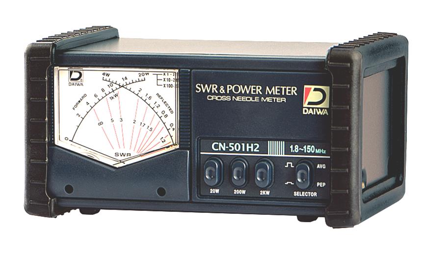 Daiwa CN-501H2 SWR/Wattmeter, HF/VHF, 1.8-150 MHz, 2000 W Max., Cross Needle, UHF Female, SO-239, 13.8 Vdc Daiwa CN-501H2 SWR/Wattmeter, HF/VHF, 1.8-150 MHz, 2000 W Max., Cross Needle, UHF Female, SO-239, 13.8 Vdc