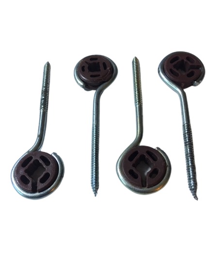 Antenna Mast Cable Combo Standoffs, 4 Pack, Wood Screw.