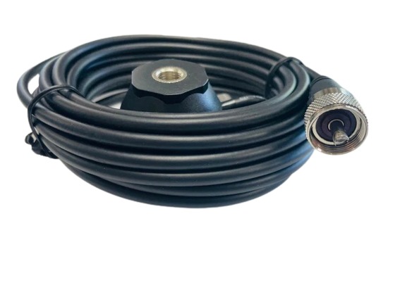 Workman WEP314T - 3/8 x 24 Threaded Trunk Lip Antenna Mount w/ 17' Cable
