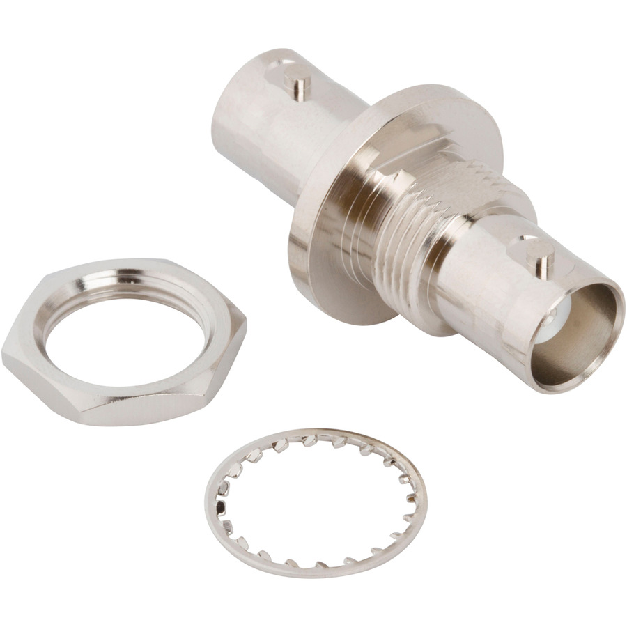 Amphenol RF 031-220N Adapter, BNC to BNC Jack, Straight, Bulkhead, 50 Ohms