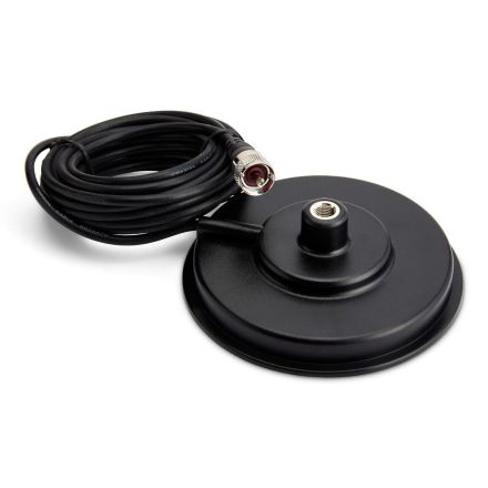 Opek AM-1035 - 5 Inch - 3/8"x 24T Type Magnet Mount W / Black Plastic Cover , 17ft RG-58U Coax W/ PL-259 Connector