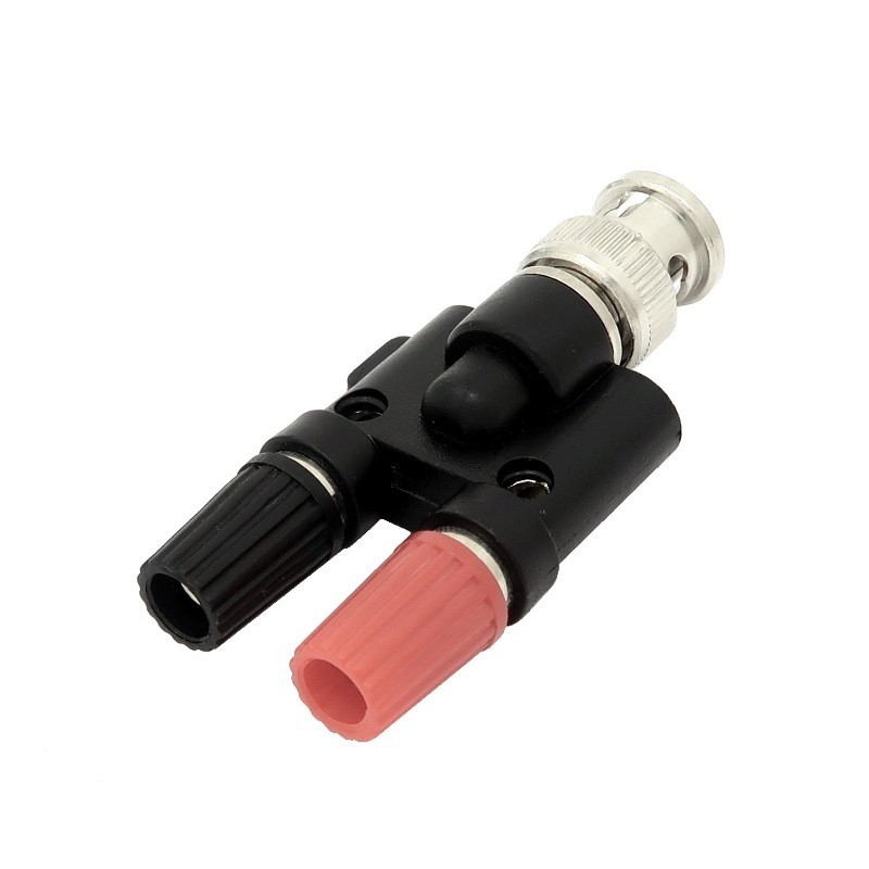 BNC Male Plug to Double Banana Female Jack Coaxial Connector Adaptor