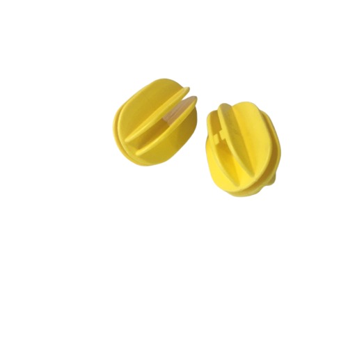 Yellow Plastic Insulators for Wire Antennas, Egg Shape, Pkg of 2