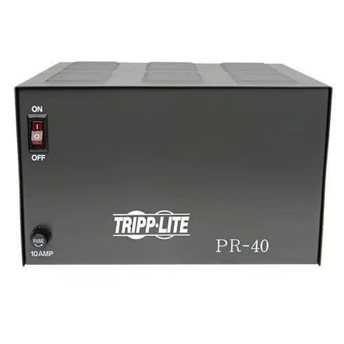 Tripp Lite PR40 Regulated DC Power Supply, 120 VAC Input, 13.8 VDC Output, 550 W Power Rating, 40 A, Benchtop Mount Tripp Lite PR40 Regulated DC Power Supply, 120 VAC Input, 13.8 VDC Output, 550 W Power Rating, 40 A, Benchtop Mount