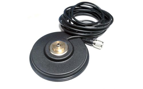 Workman PM-5NMO - Antenna Mount, Mobile, 5 in Magnet, NMO, 17 ft coax w/PL-259 for antennas 40 in or less