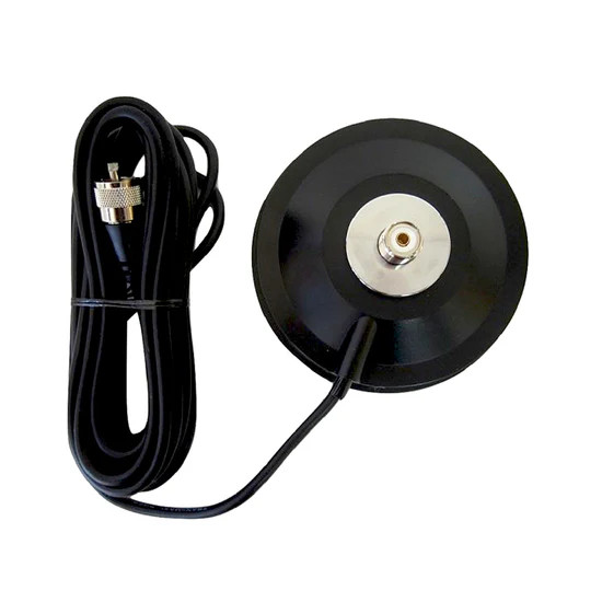 Workman PM-5NMO - Antenna Mount, Mobile, 5 in Magnet, NMO, 17 ft coax w/PL-259 for antennas 40 in or less